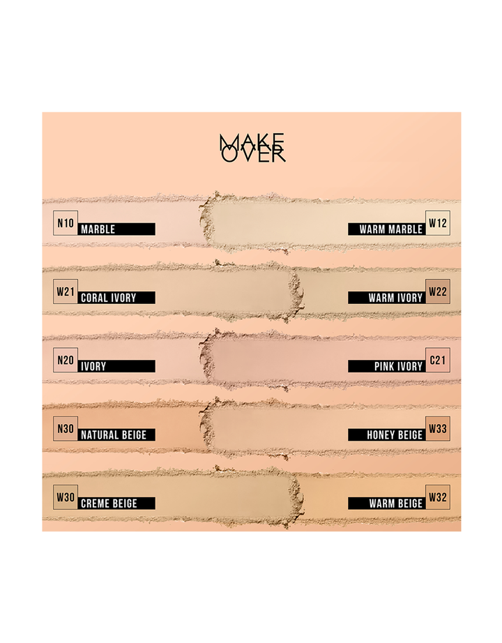 MAKE OVER Powerstay 24H Matte Powder Foundation N10 Marble 10 g