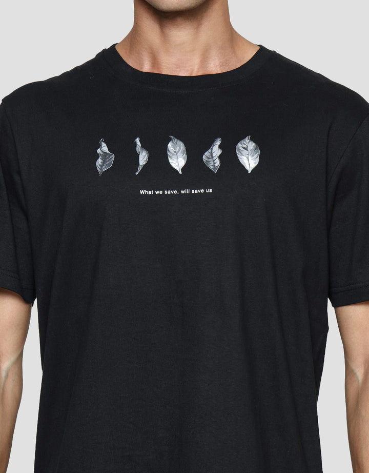 Nevada Men's Short Sleeve Leaf Print T-Shirt