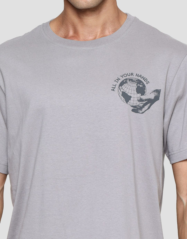 Nevada Kaos Lengan Pendek Pria Print All in Your Hands