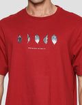 Nevada Kaos Lengan Pendek Pria Print Leaf