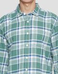 Nevada Checked Flannel Kemeja Lengan Panjang Pria