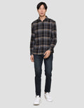 Nevada Kmls063 Checked Flannel Kemeja Pria