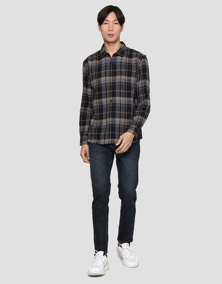 Nevada Kmls063 Checked Flannel Kemeja Pria