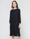 Connexion Waffle Midi Dress Wanita