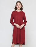 Connexion Waffle Midi Dress Wanita