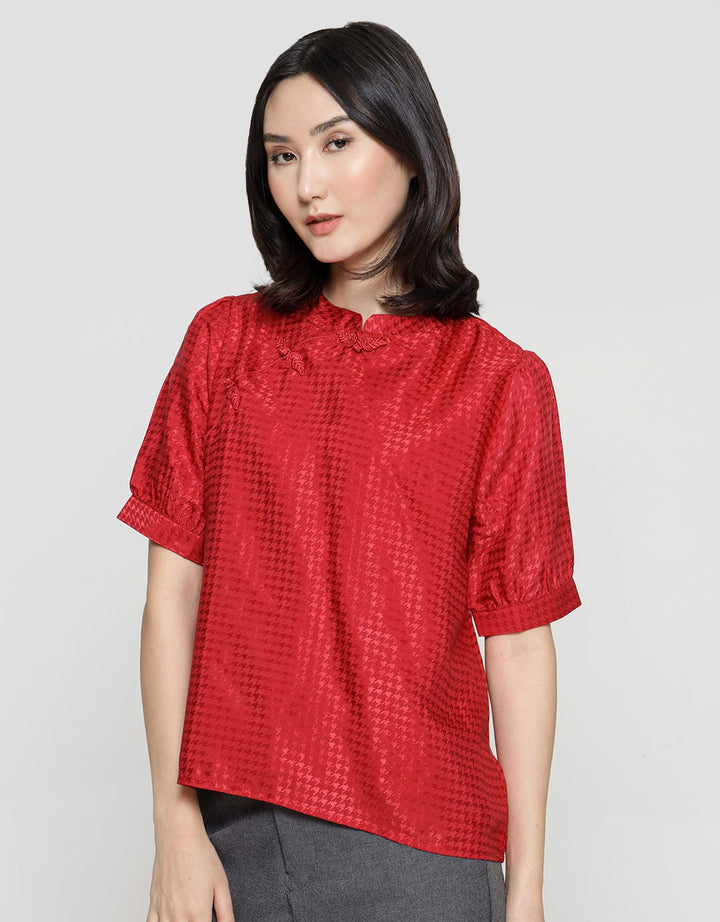 Connexion Cheongsam Satin Blouse Wanita