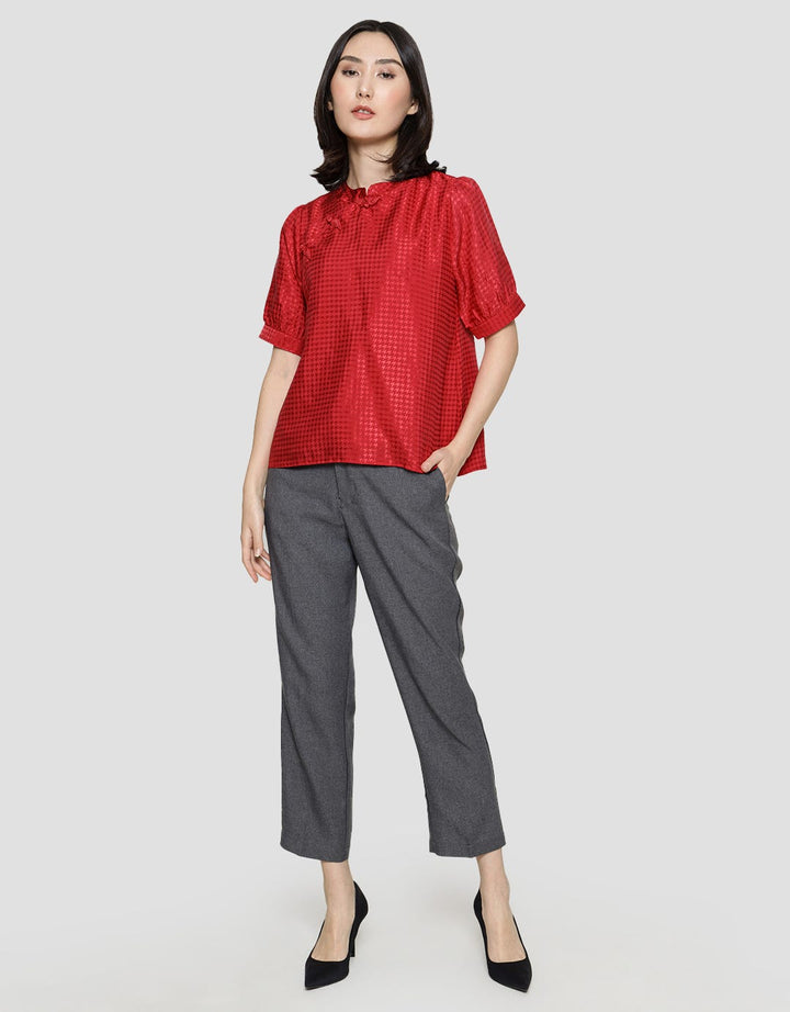 Connexion Cheongsam Satin Blouse Wanita