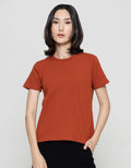Connexion Rib Cotton Plain Kaos Wanita