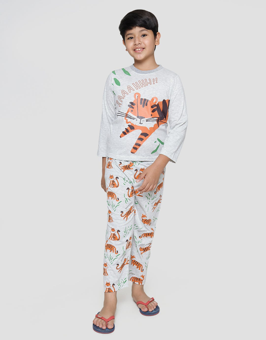 Kidz Too One Set Long Sleeve Long Pants Tiger Raaahhh