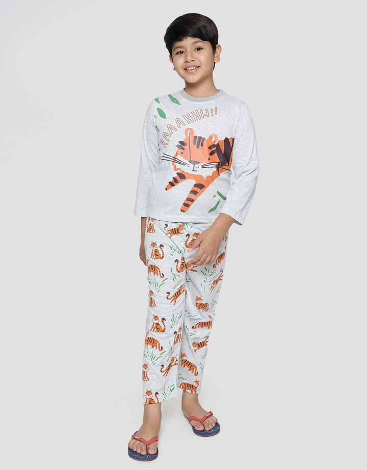 Kidz Too One Set Long Sleeve Long Pants Tiger Raaahhh