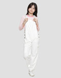 Nevada Ala Denim Ecru Celana Overall Denim Anak Perempuan