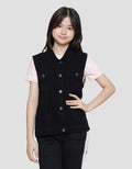 Nevada Vest Washed Jaket Denim Anak Perempuan