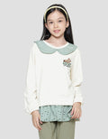 Nevada Collar Kombinasi With Print Bear Sweater Anak Perempuan