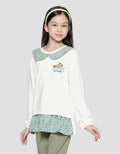Nevada Collar Kombinasi With Print Bear Sweater Anak Perempuan