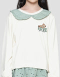 Nevada Collar Kombinasi With Print Bear Sweater Anak Perempuan