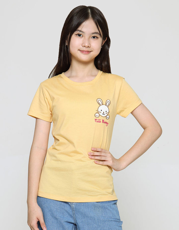 Aero Cute Bunny Girls Short Sleeve T-shirt