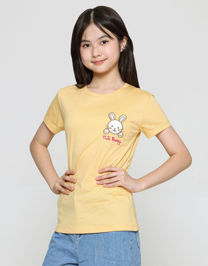 Aero Cute Bunny Girls Short Sleeve T-shirt