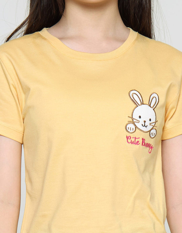 Aero Cute Bunny Girls Short Sleeve T-shirt
