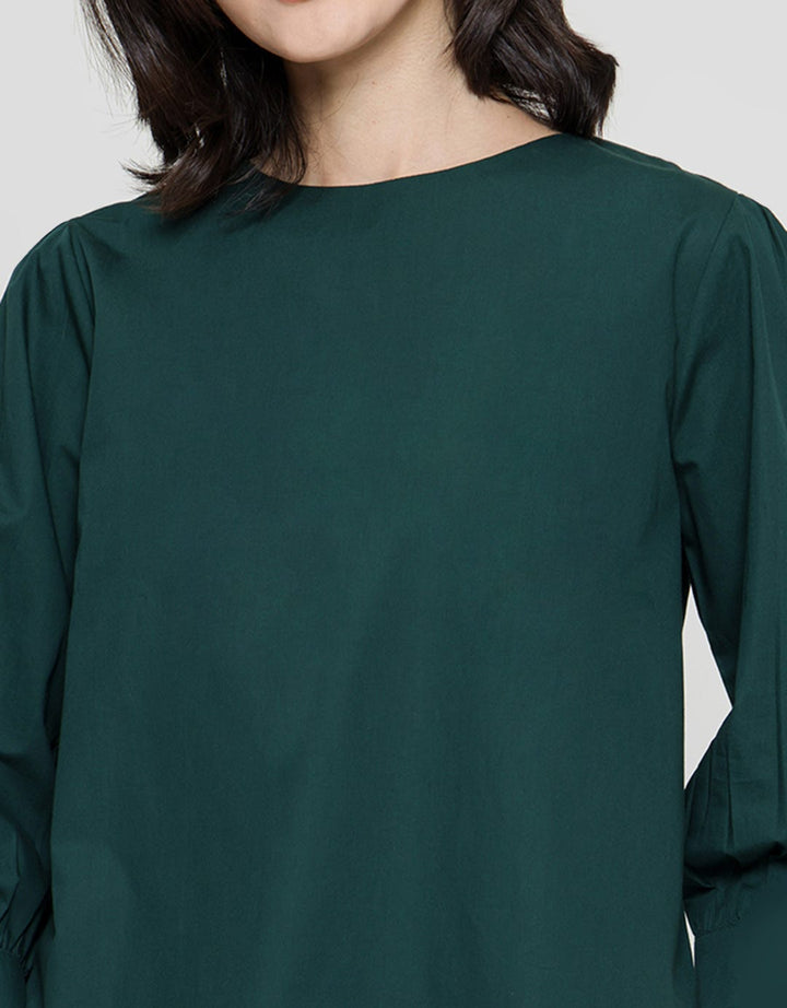 St. Yves Sabrina Poplin 3/4 Blouse Wanita