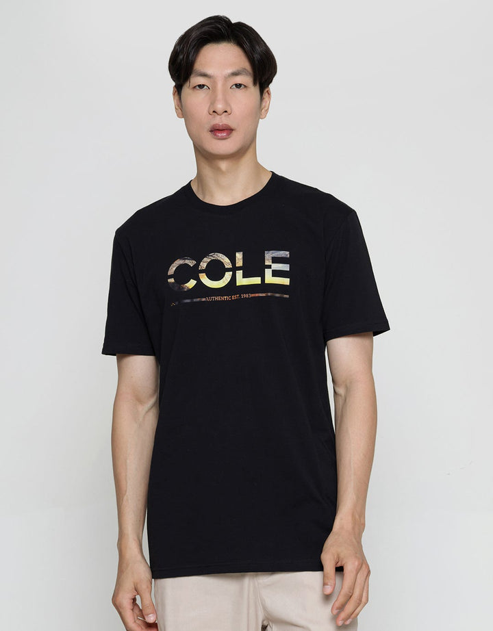 Cole Wording Forest Print Kaos Pria