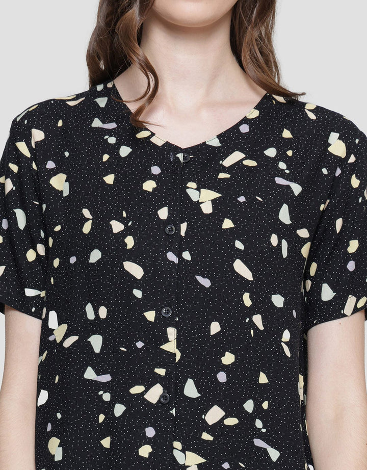 Nevada Piyama Set Wanita Prints Terrazo