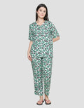 Nevada Women's Pajama Set Print Blue Flower