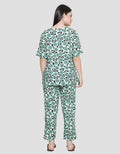 Nevada Women's Pajama Set Print Blue Flower