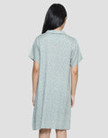 Nevada Little Krisan Midi Dress Lengan Pendek Wanita