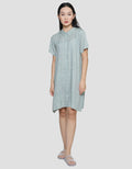 Nevada Little Krisan Midi Dress Lengan Pendek Wanita