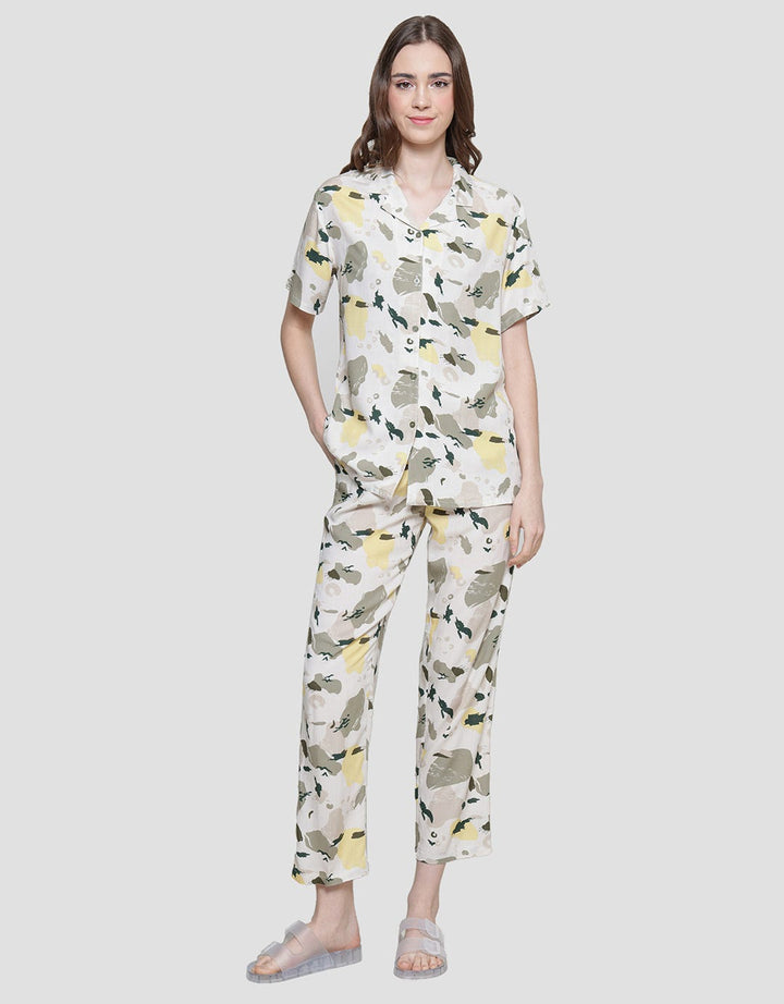 Nevada Piyama Set Wanita Print Big Abstrak