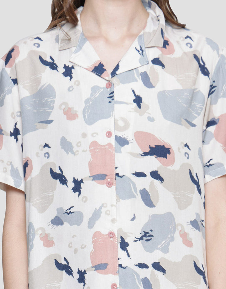 Nevada Piyama Set Wanita Print Big Abstrak
