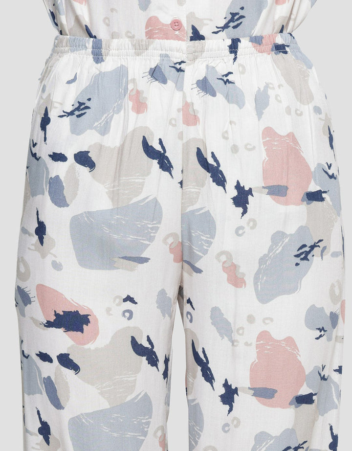 Nevada Piyama Set Wanita Print Big Abstrak