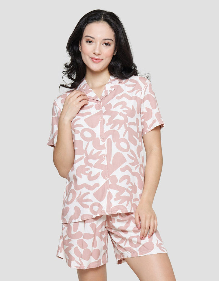 Nevada Bold Abstrak Baju Tidur Set Wanita