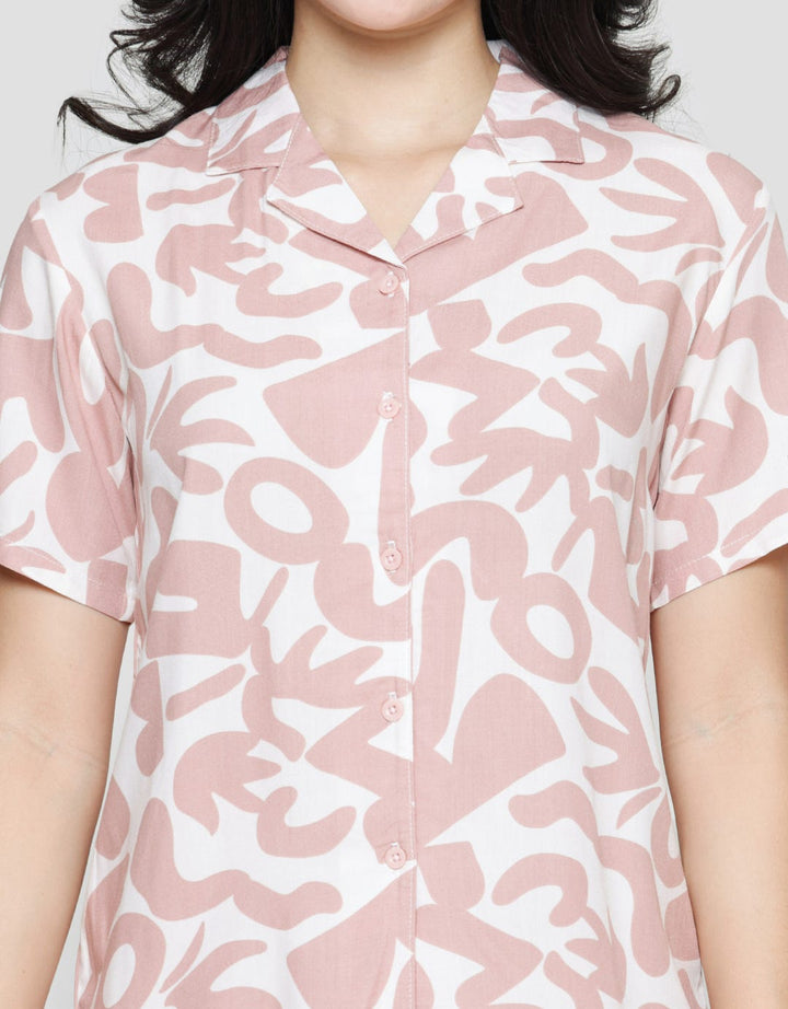 Nevada Bold Abstrak Baju Tidur Set Wanita