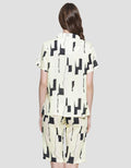 Nevada Abstract Check Print Charm Women's Sleepwear Set
