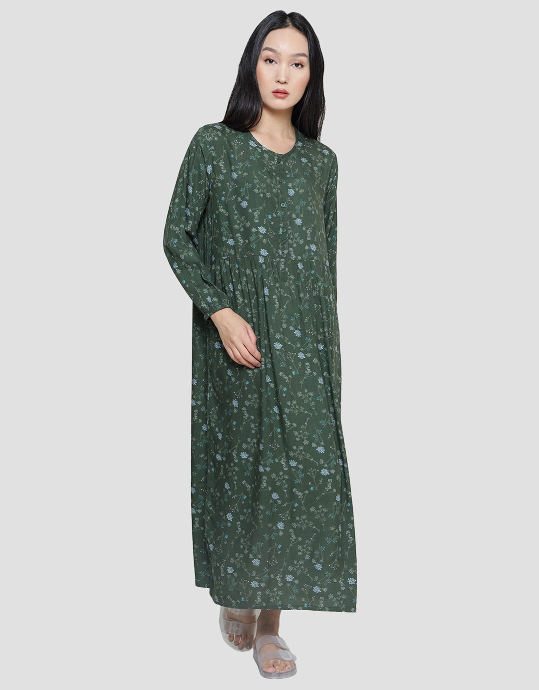 St. Yves Spring Night Maxi Dress Lengan Panjang Wanita