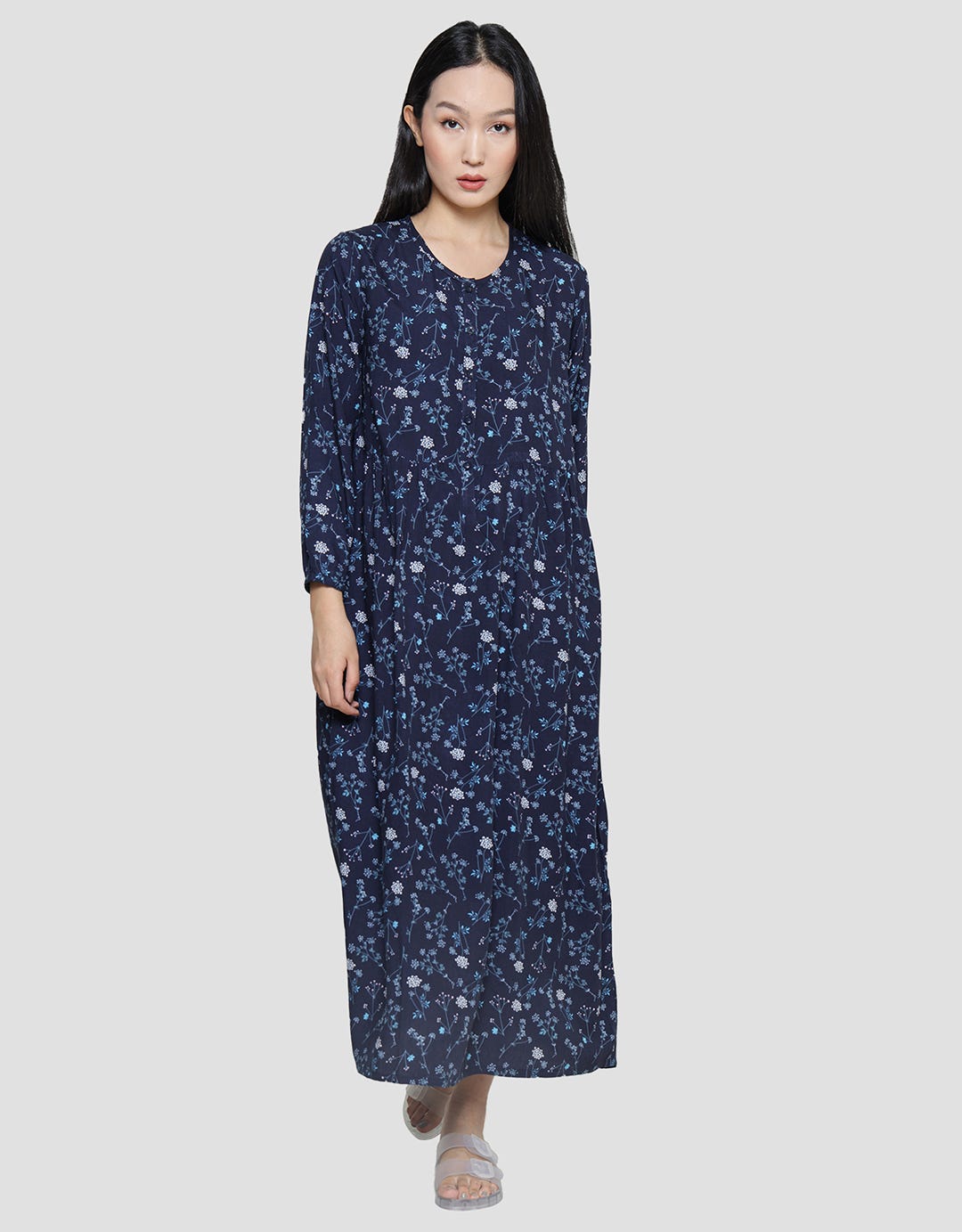 St. Yves Spring Night Maxi Dress Lengan Panjang Wanita