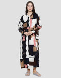 St. Yves Geo Emanuel Print Maxi Dress Wanita