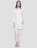 St. Yves Diamond Flower Print Women's Pajama Set