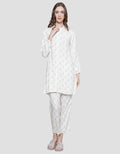 St. Yves Diamond Flower Print Women's Pajama Set