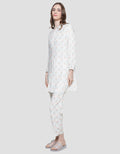 St. Yves Diamond Flower Print Women's Pajama Set