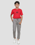 Nevada Woven Rib Stripe Basic Non Stretch Boys Long Pants