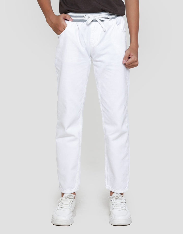 Nevada White Rib Boys Denim Pants