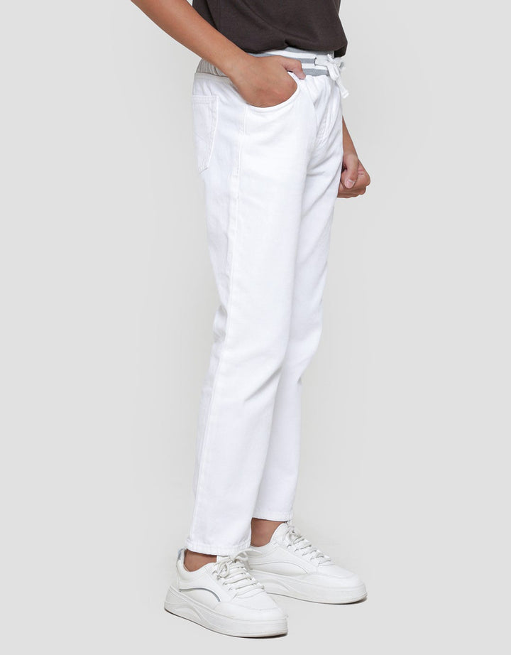 Nevada White Rib Boys Denim Pants