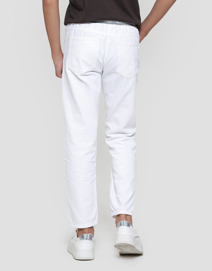 Nevada White Rib Boys Denim Pants
