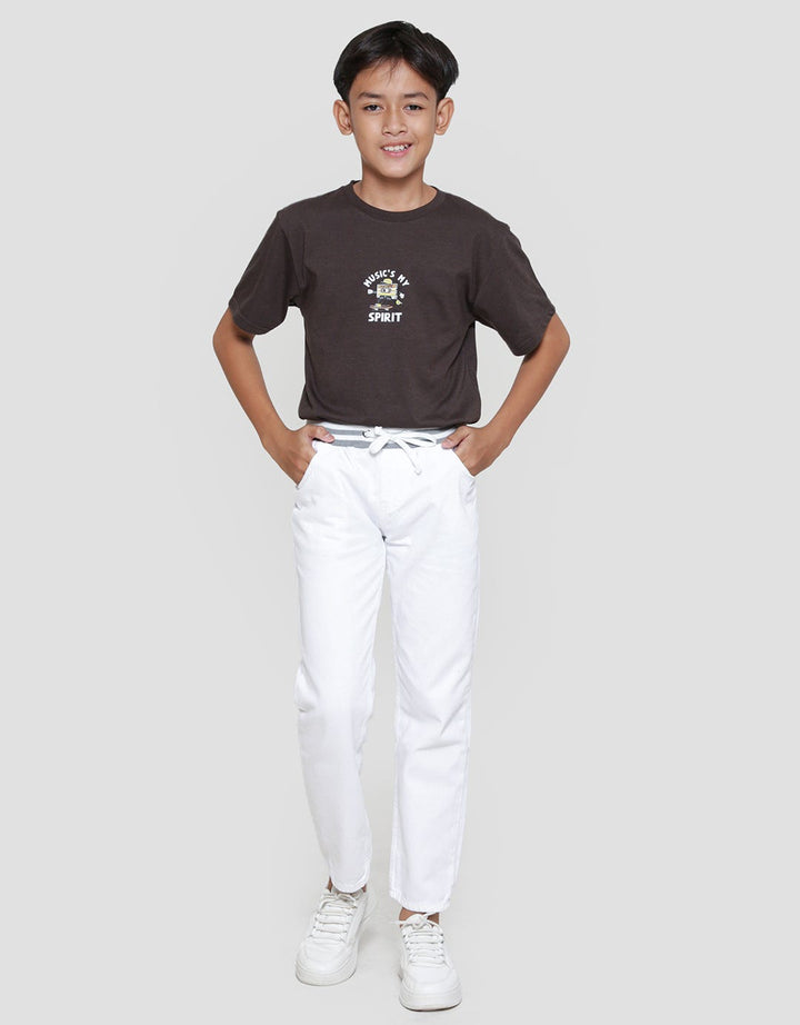 Nevada White Rib Boys Denim Pants