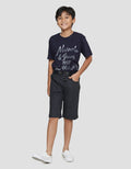 Nevada Canvas Crop Print Geometri Celana Pendek Anak Laki-Laki