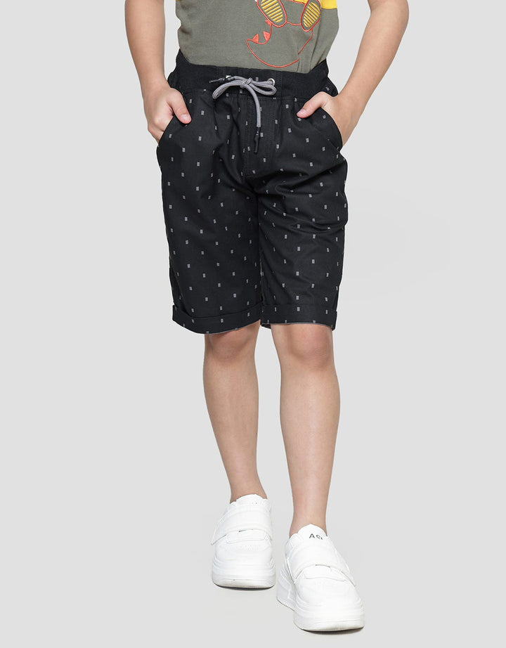 Nevada Woven Print Geometri Ribstop Celana Pendek Anak Laki-Laki