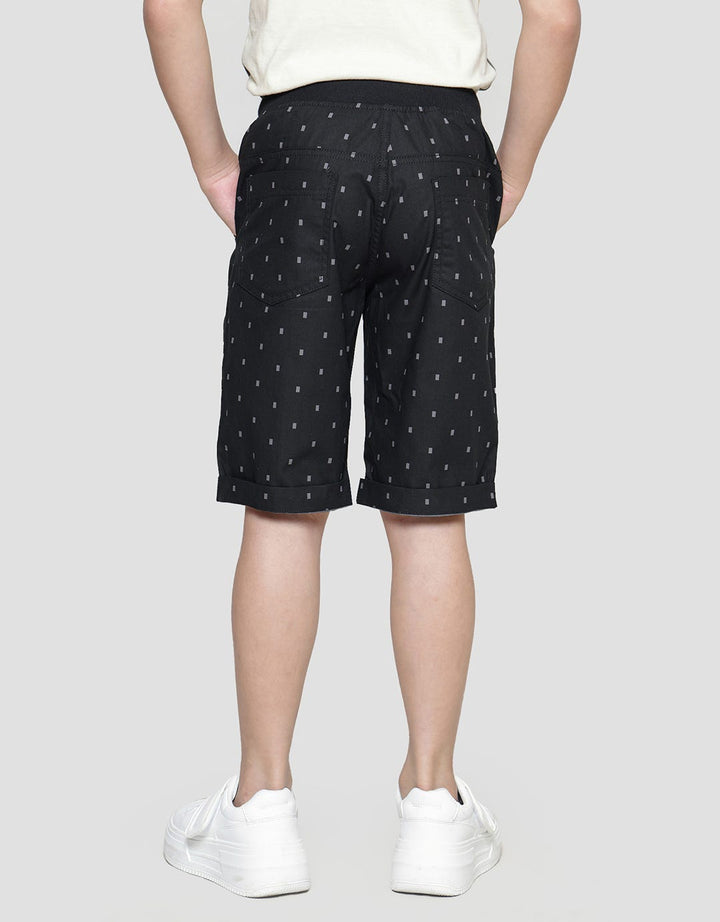 Nevada Woven Print Geometri Ribstop Celana Pendek Anak Laki-Laki