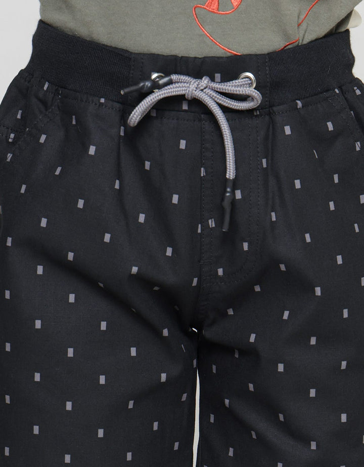 Nevada Woven Print Geometri Ribstop Celana Pendek Anak Laki-Laki